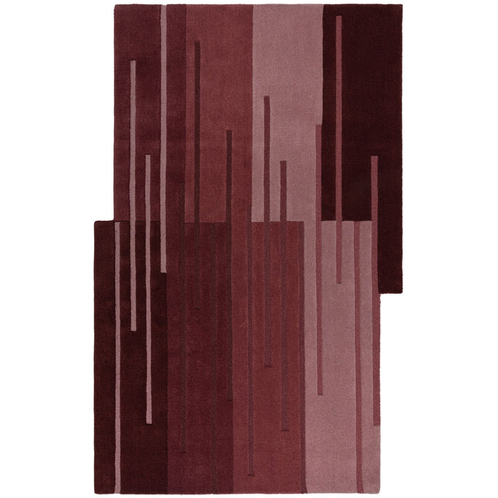 Tapis rouge en laine SPLIT OMBRE