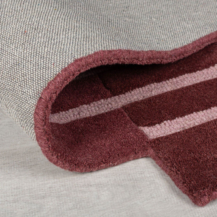 Tapis rouge en laine SPLIT OMBRE