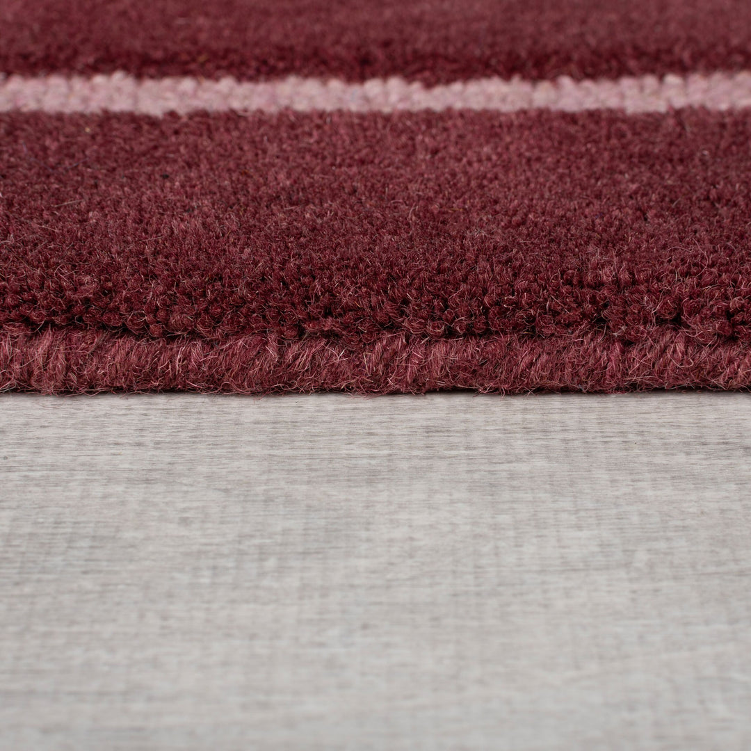 Tapis rouge en laine SPLIT OMBRE