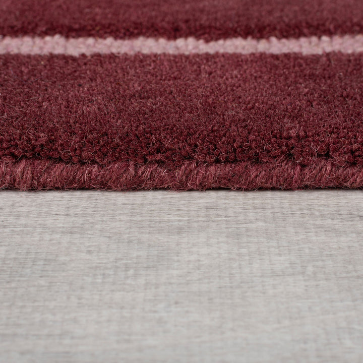 Tapis rouge en laine SPLIT OMBRE