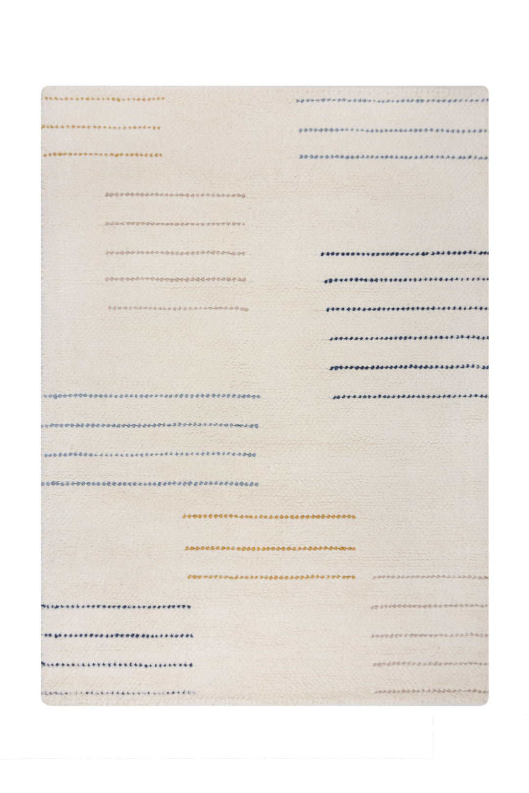 Tapis en laine bleu DOTTIE GEOMETRIC
