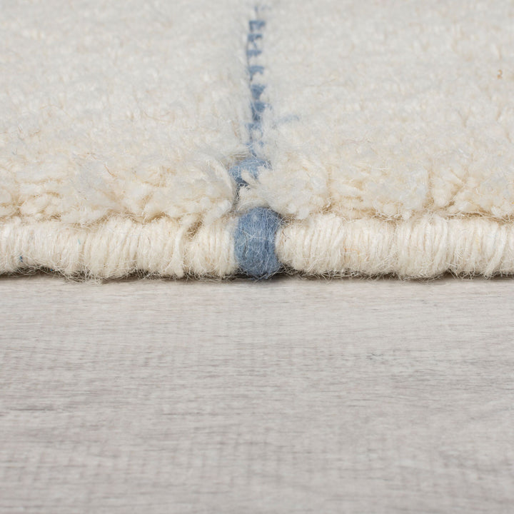 Tapis en laine bleu DOTTIE GEOMETRIC