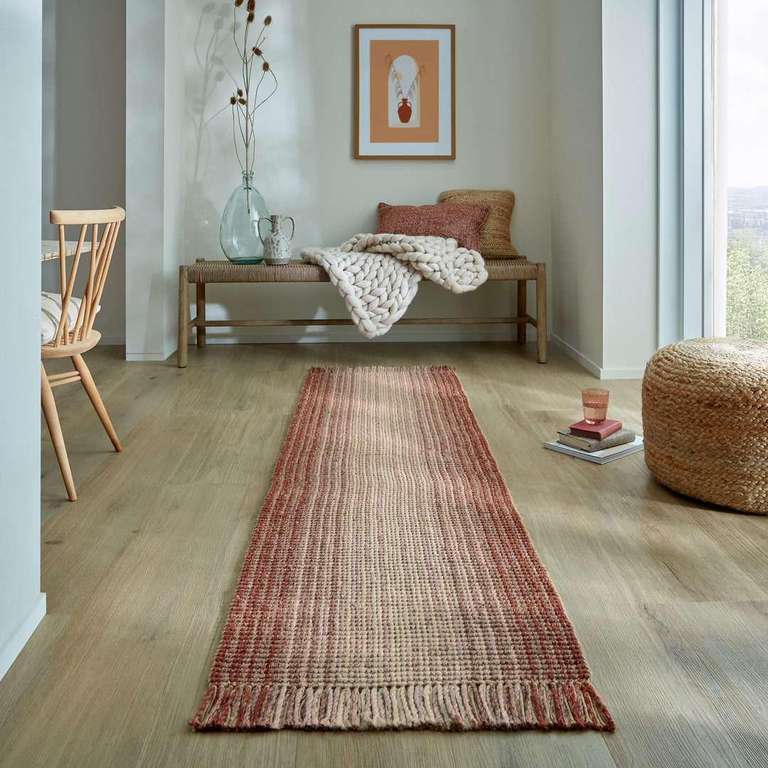 Tapis en jute de couloir OMBRE