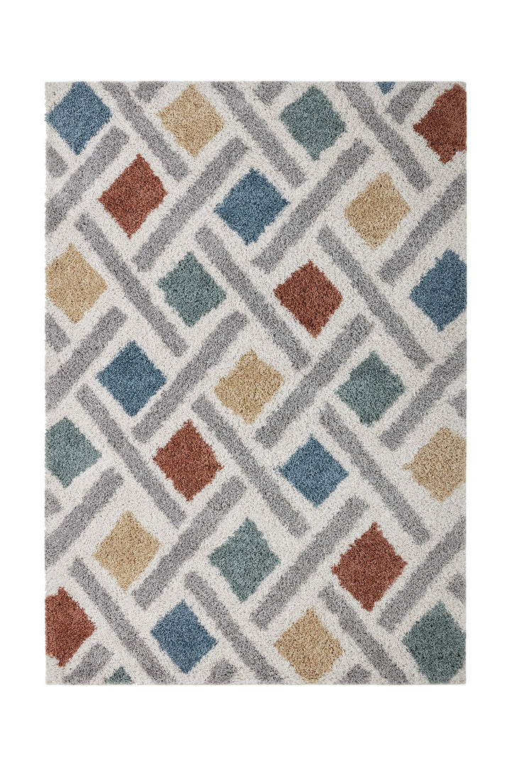 tapis original shaggy multicolore