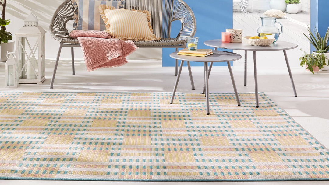 tapis exterieur table de jardin