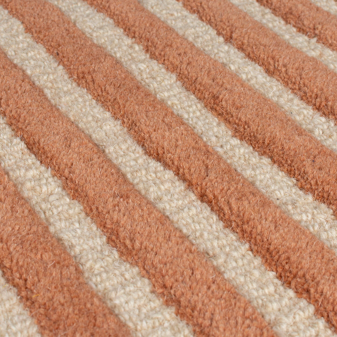 zoom matiere tapis lozenge terracotta#couleur_terracotta
