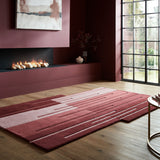 Tapis rouge en laine SPLIT OMBRE