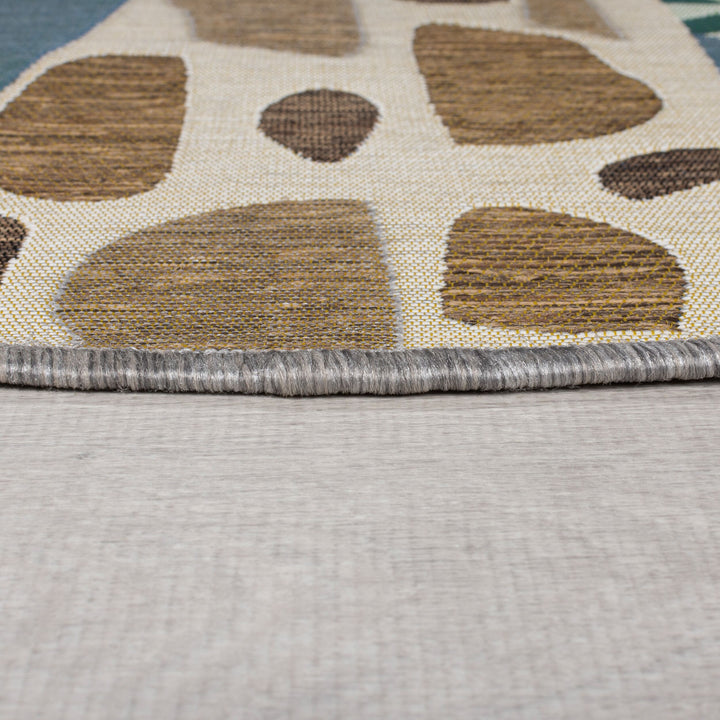 Tapis extérieur rond GIRAFE