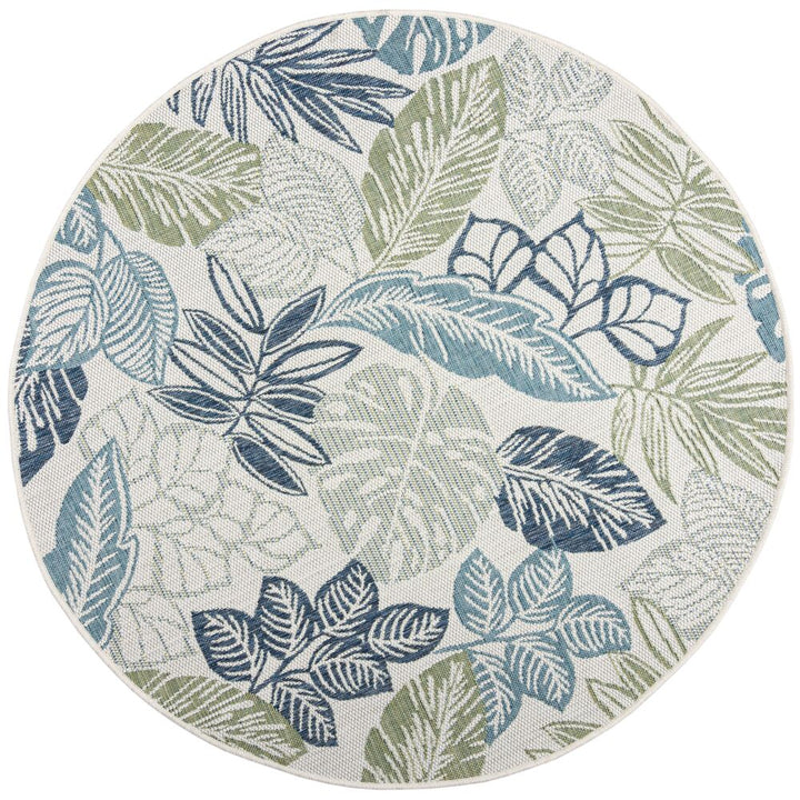 Tapis extérieur rond BELLA LEAF