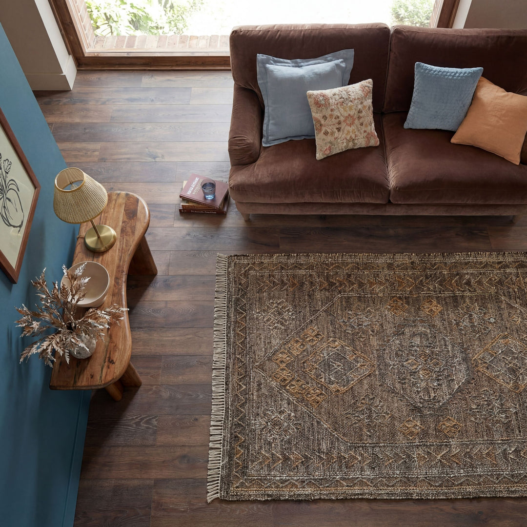 Tapis en jute et laine MARRIA VINTAGE