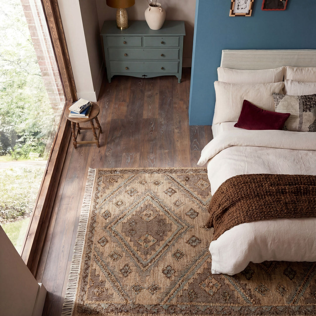 Tapis en jute et laine ORIN VINTAGE