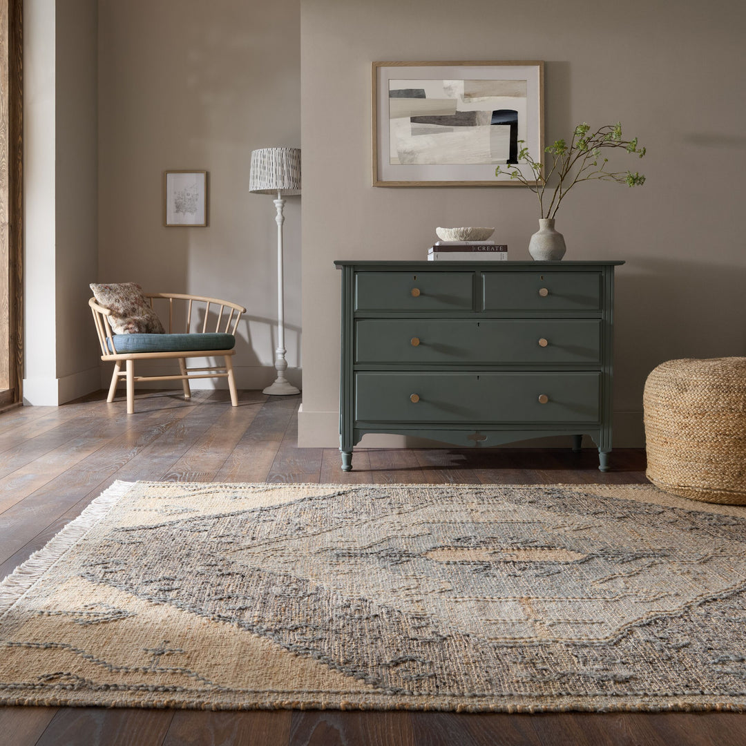 Tapis en jute et laine TIERRA VINTAGE