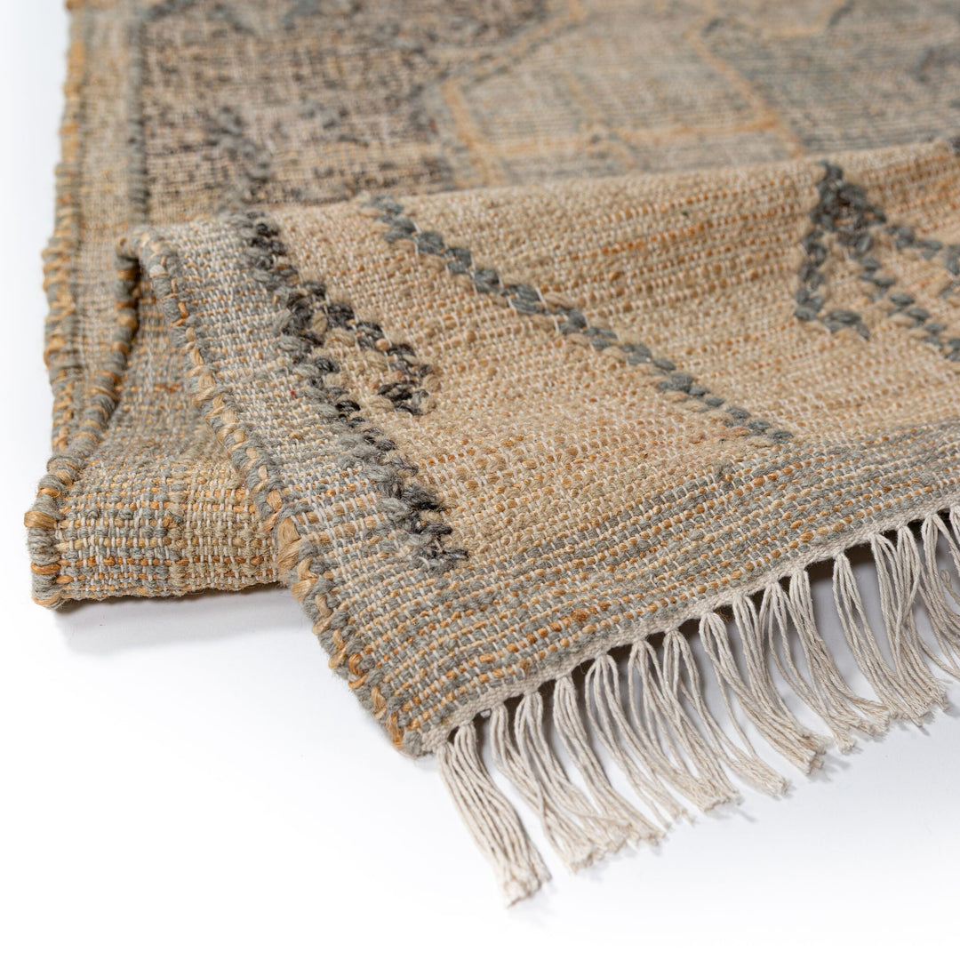 Tapis en jute et laine TIERRA VINTAGE