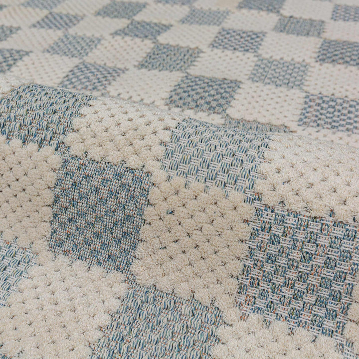 Tapis de couloir lavable MUTED CHECKERBOARD