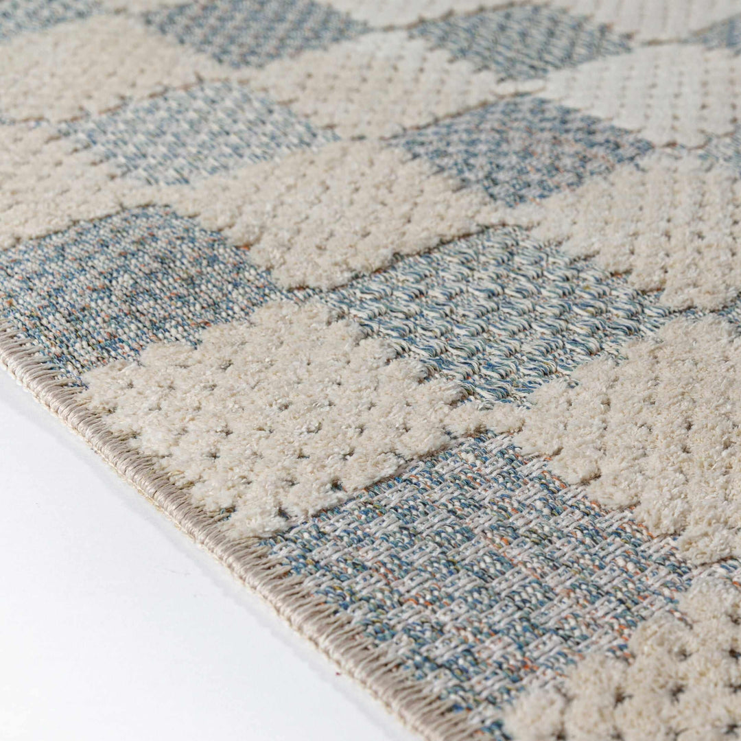 Tapis de couloir lavable MUTED CHECKERBOARD