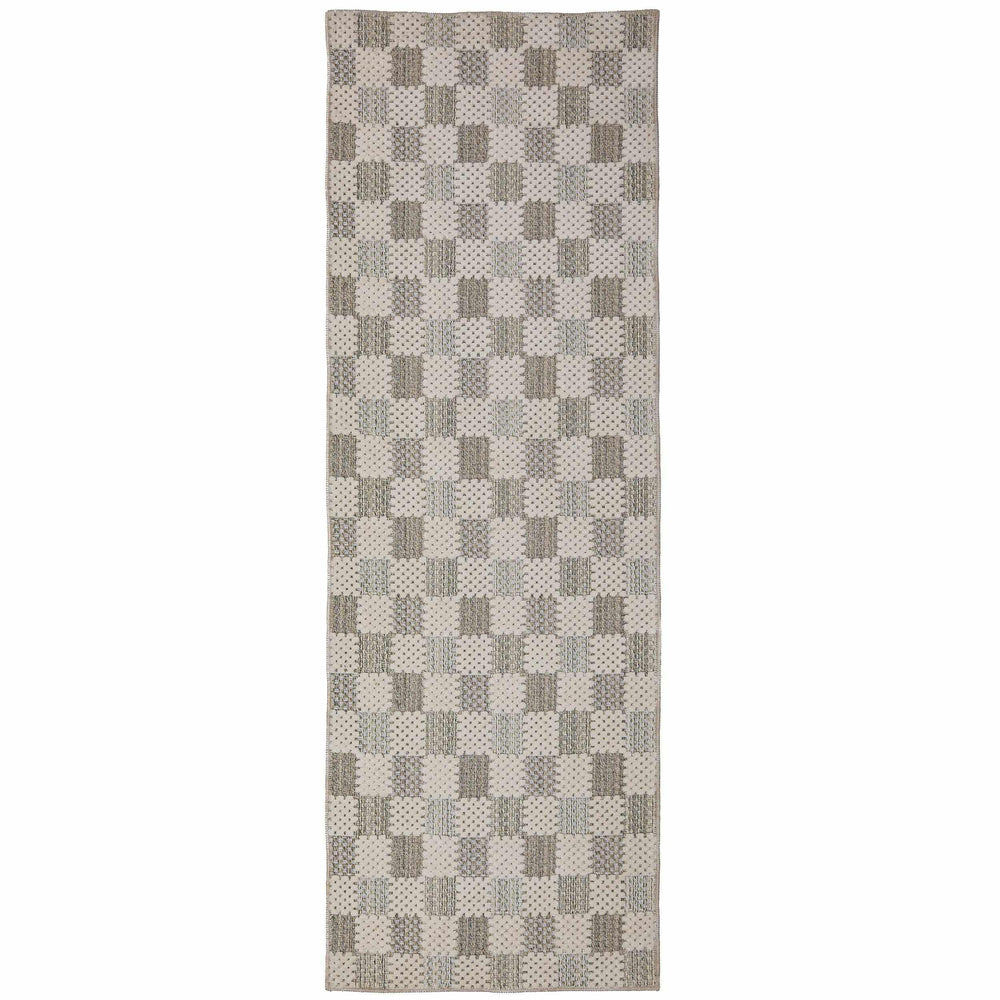 tapis couloir moderne muted checkerboard vert #couleur_vert