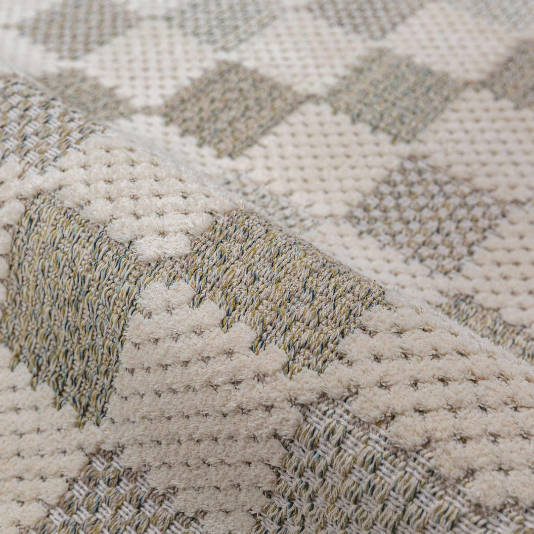 Tapis de couloir lavable MUTED CHECKERBOARD