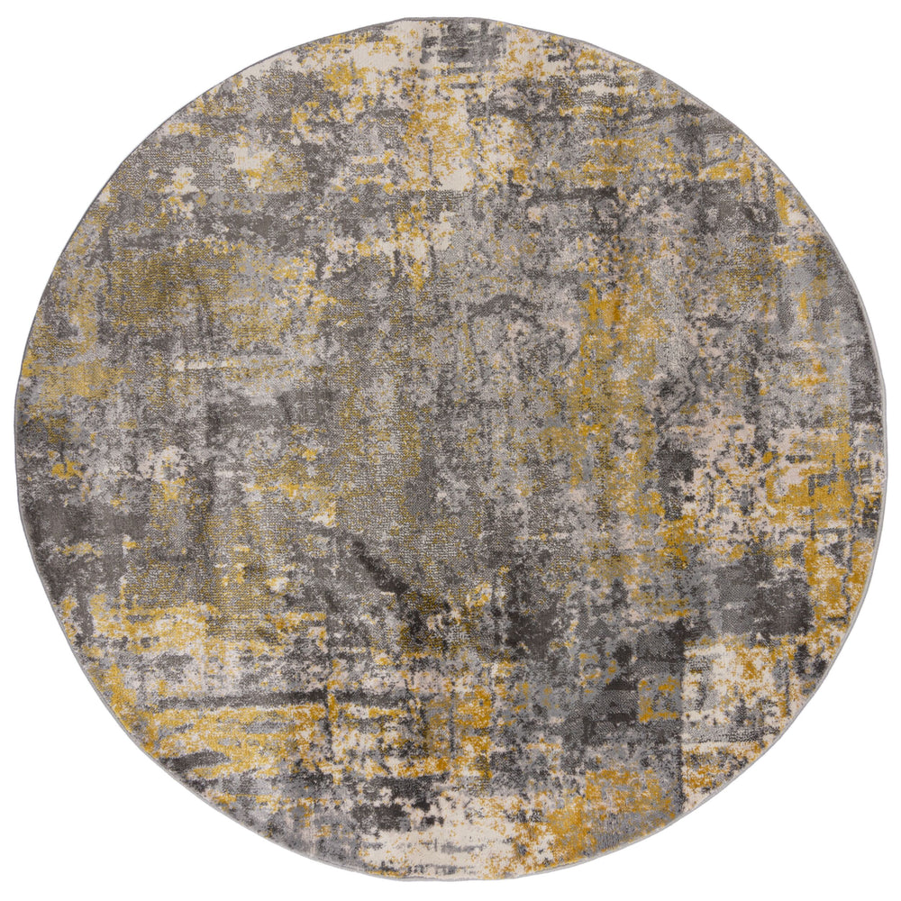 tapis rond moderne wonderlust gris ocre #couleur_gris_ocre