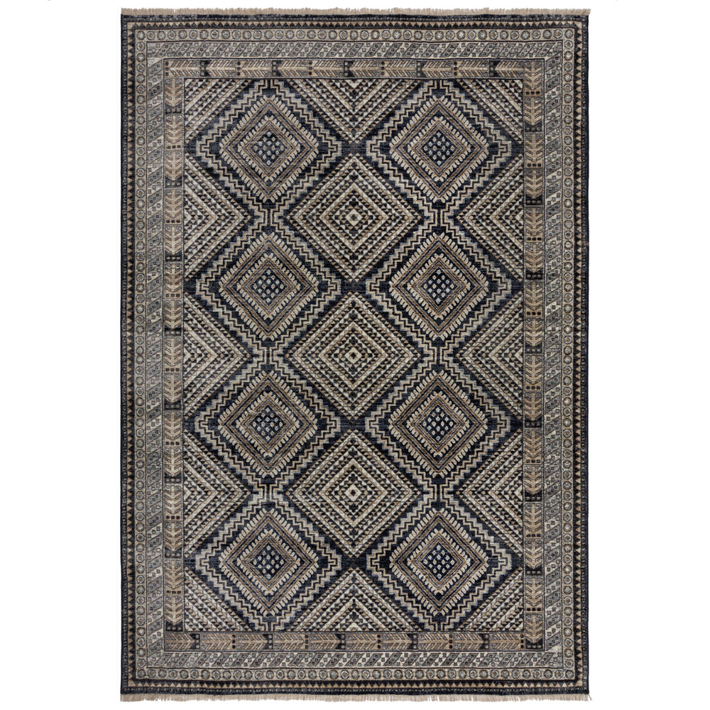 tapis vintage bleu babylon traditional lavable #couleur_bleu