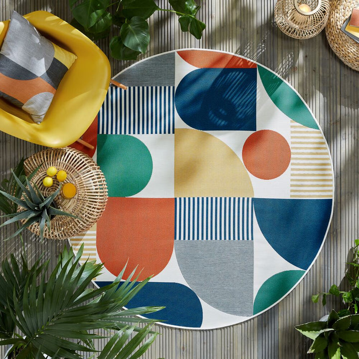 Tapis rond extérieur GEO