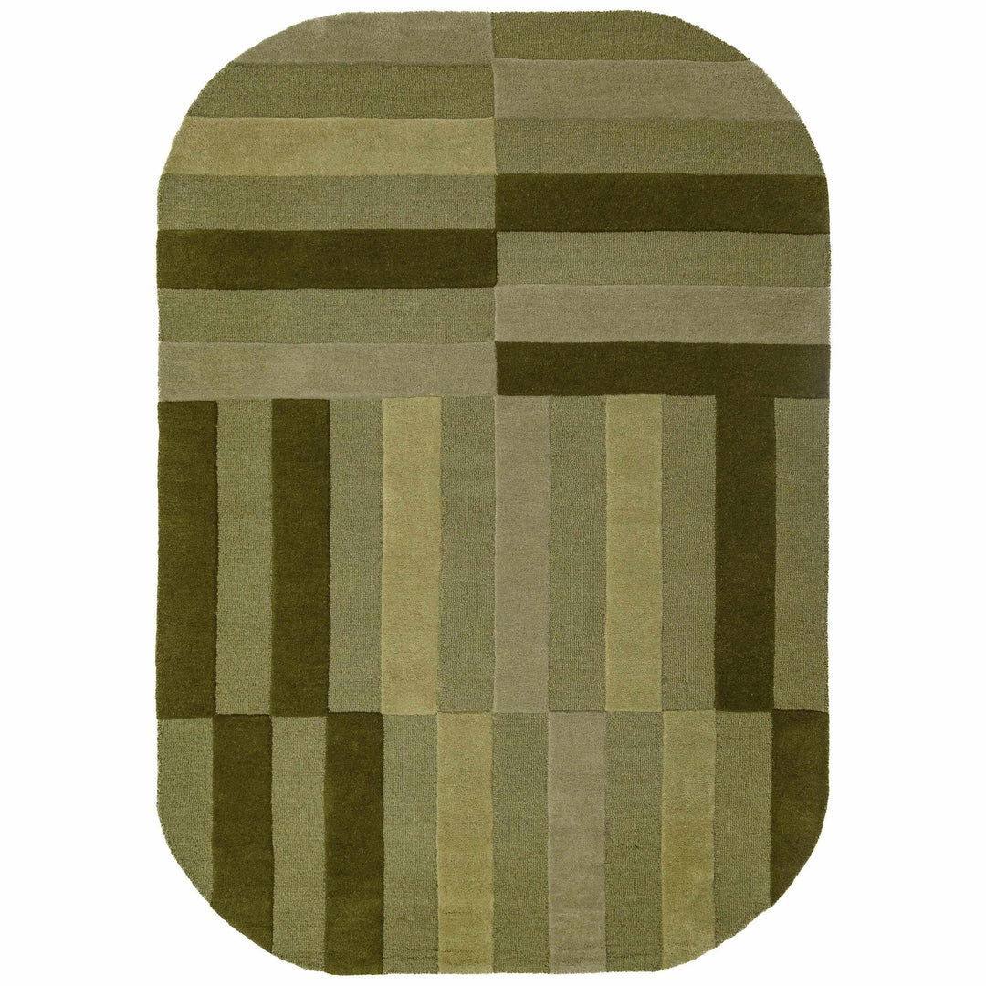 tapis ovale laine eldon vert 