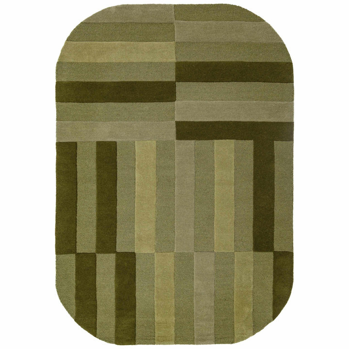 tapis ovale laine eldon vert 