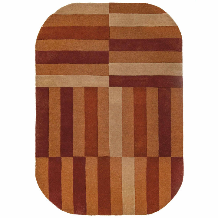 tapis ovale laine eldon terracotta 