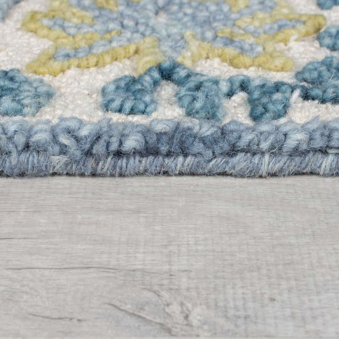 Tapis floral en laine MYLA