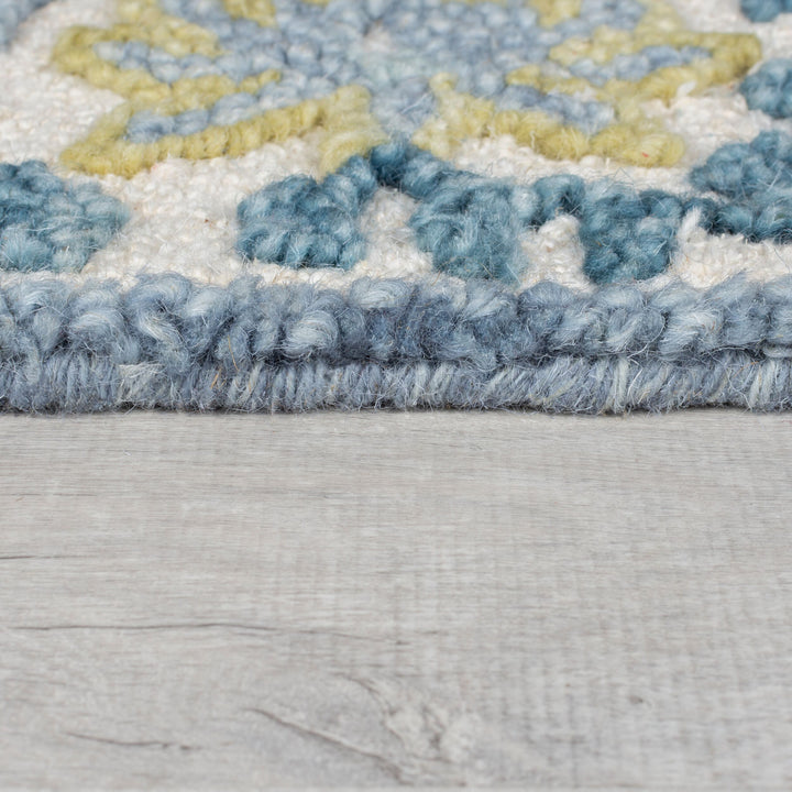 Tapis floral en laine MYLA