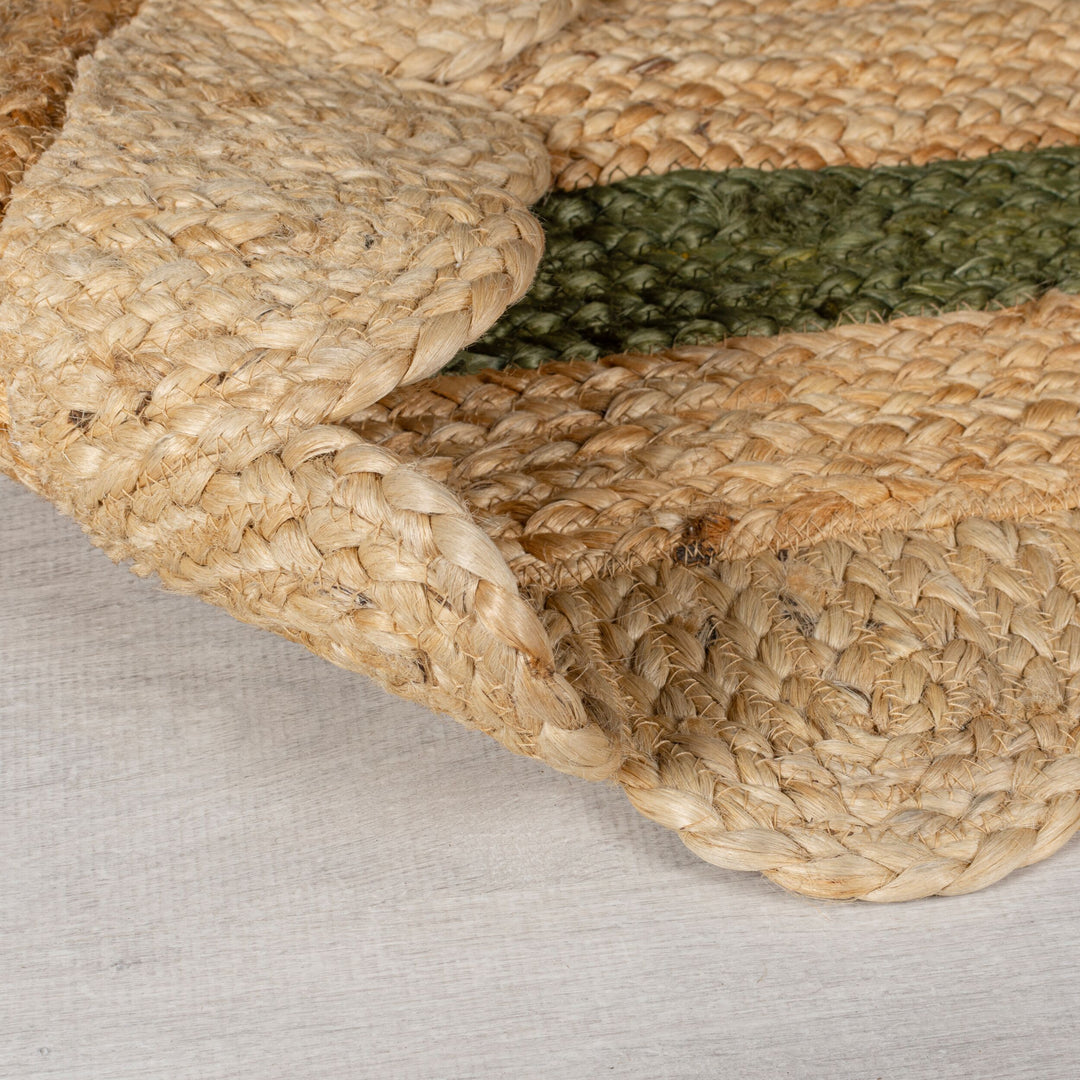 Tapis de couloir en jute festonné GRACE