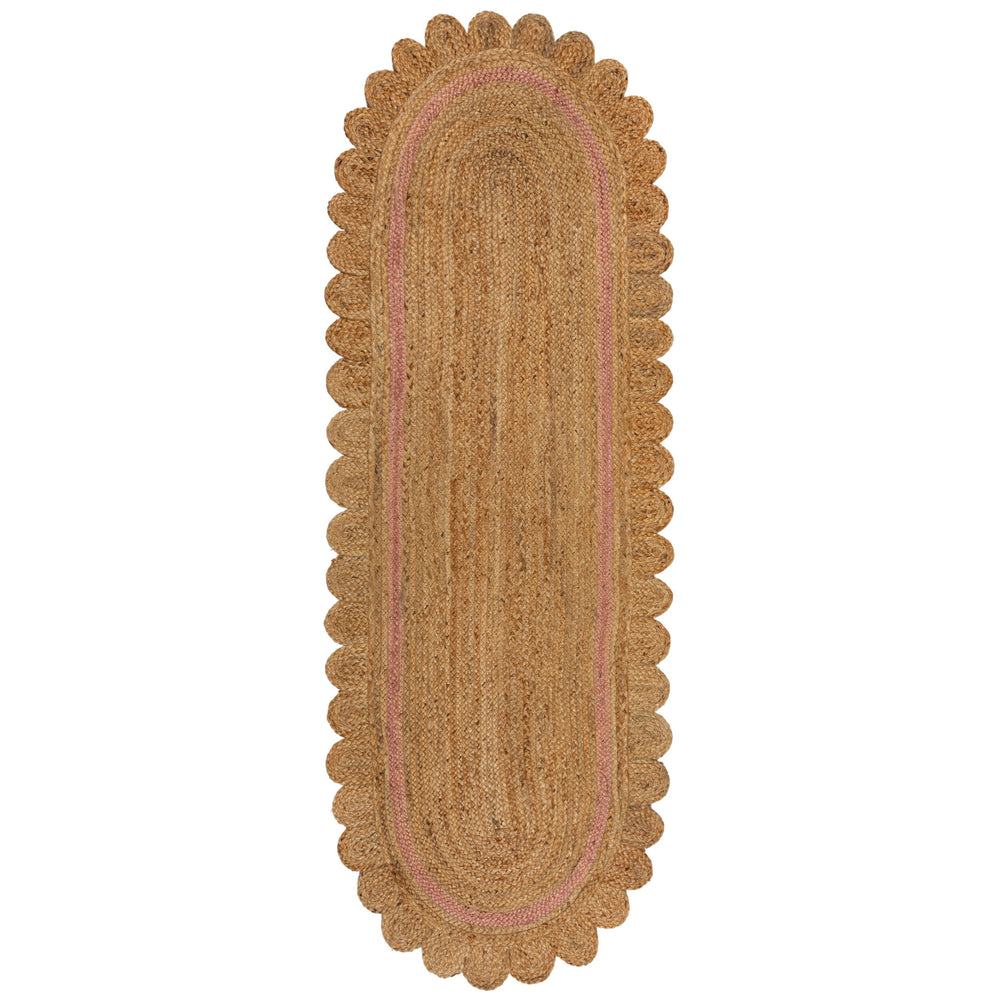 tapis couloir jute grace naturel rose #couleur_naturel_rose