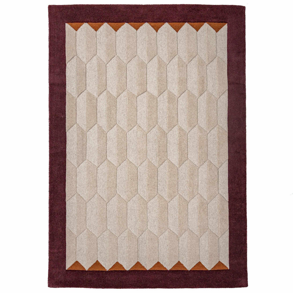 tapis salon laine apex border bordeaux #couleur_bordeaux