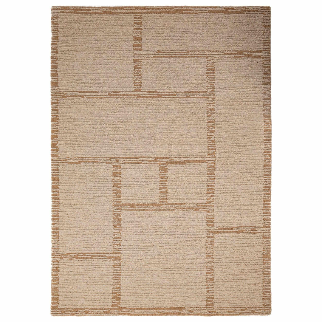 tapis salon laine harris modula naturel 
