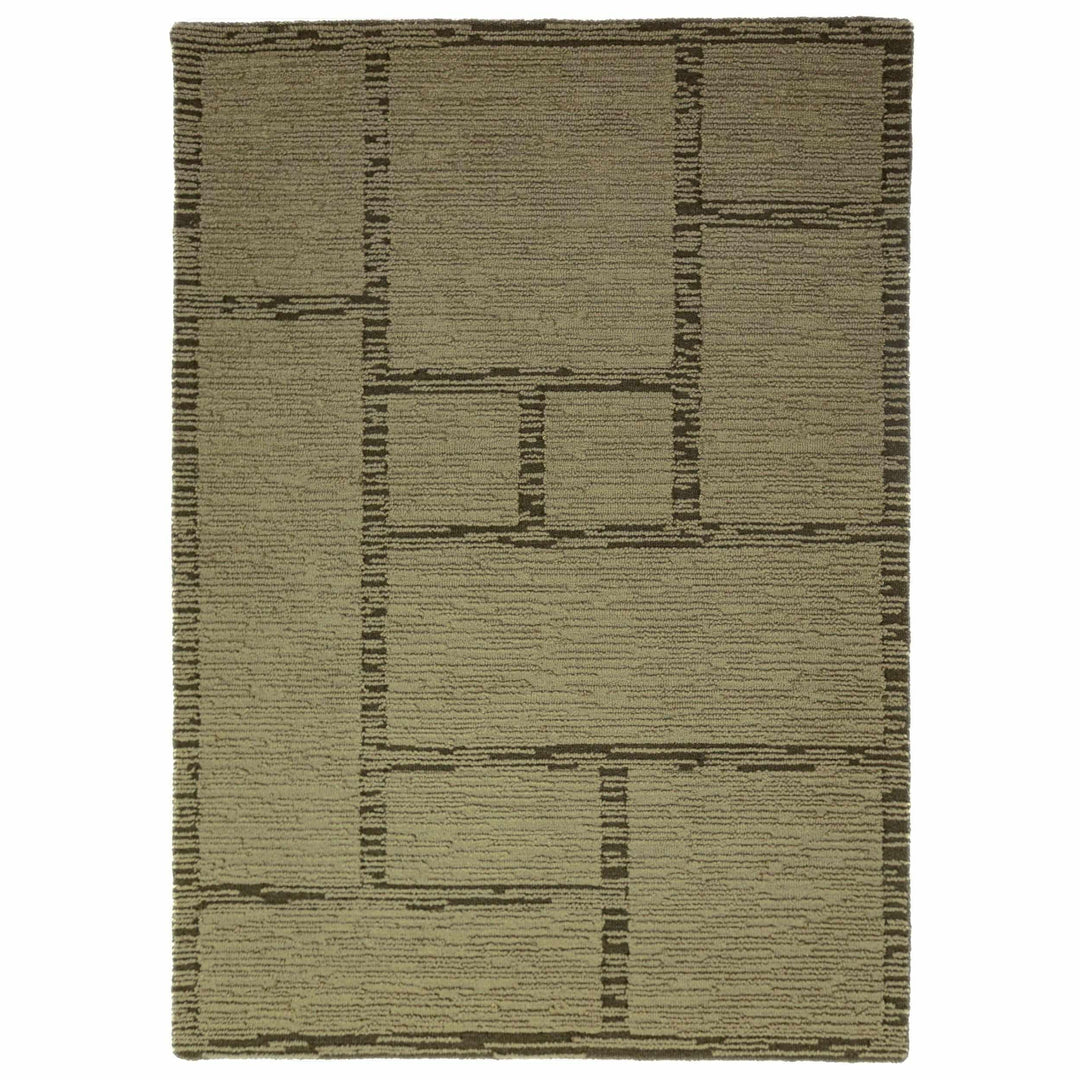 tapis salon laine harris modula pistache 