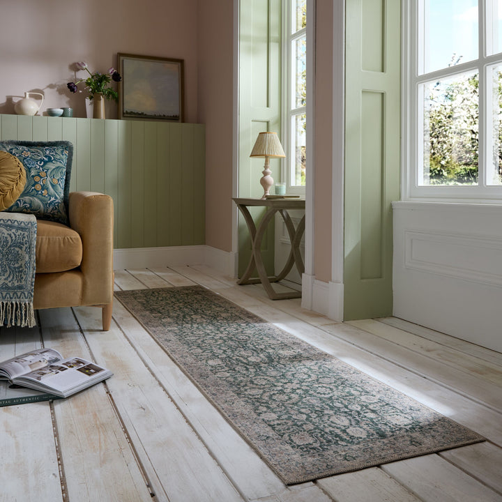 Tapis de couloir lavable BEAU FLORAL