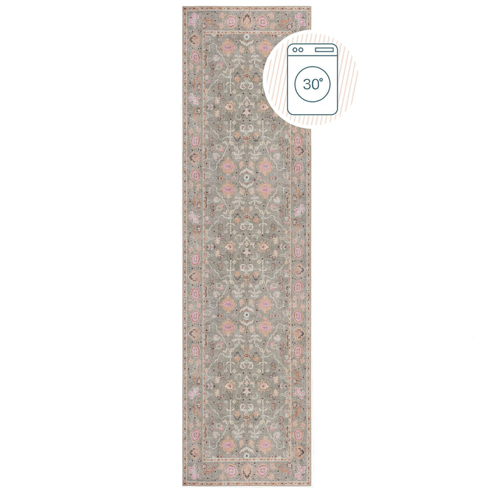 Tapis lavable de couloir  UNA FLORAL