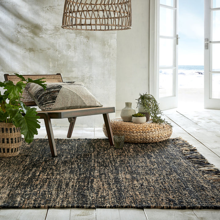 Tapis en jute et laine IDRIS