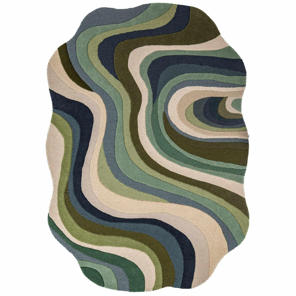 tapis ovale laine envy wool vert #couleur_vert