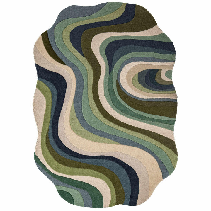 tapis ovale laine envy wool vert 