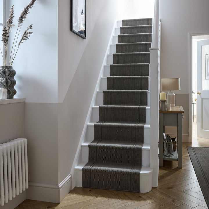 Tapis en jute d'escalier STRIPE BORDER