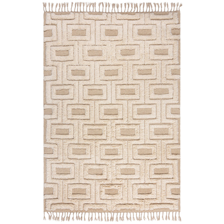 Tapis shaggy en laine GREEK KEY