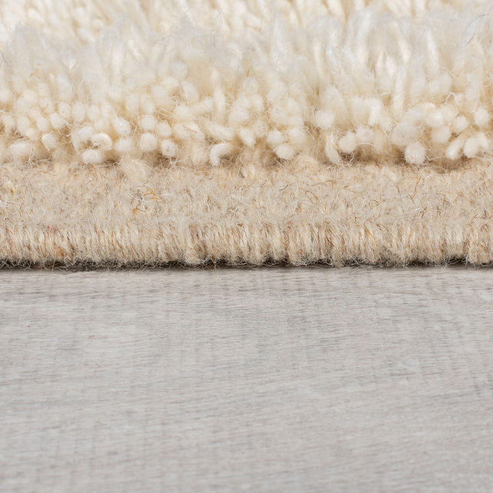 Tapis shaggy en laine GREEK KEY