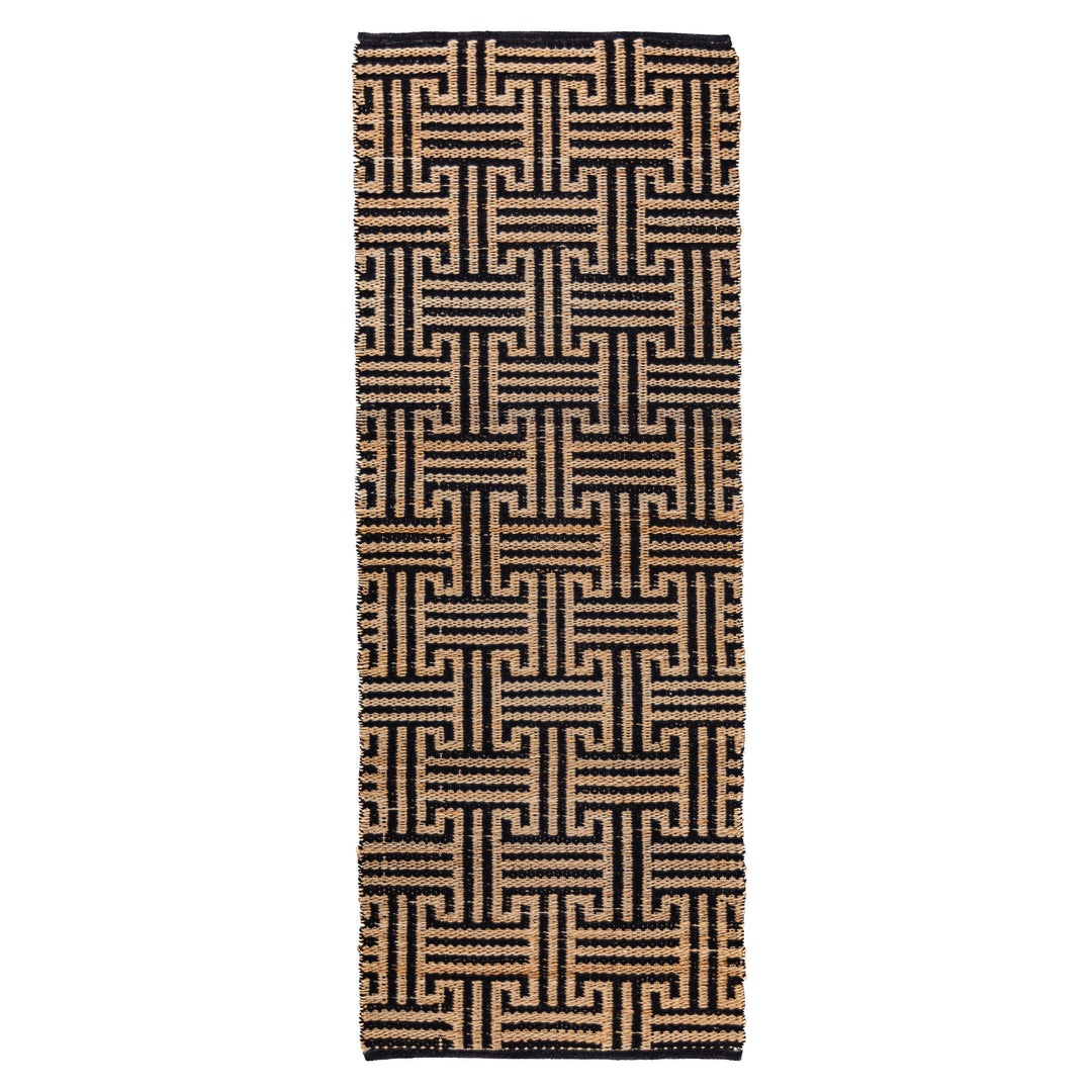 Tapis en jute de couloir MEANDER