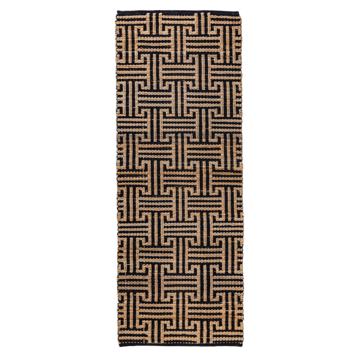Tapis en jute de couloir MEANDER