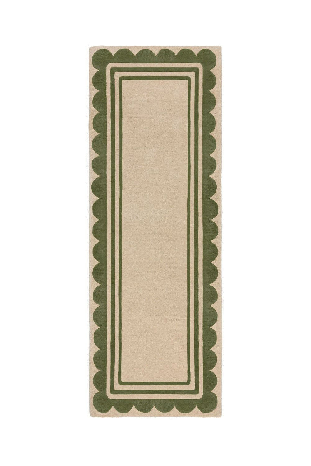 tapis couloir laine lois scallop vert #couleur_vert
