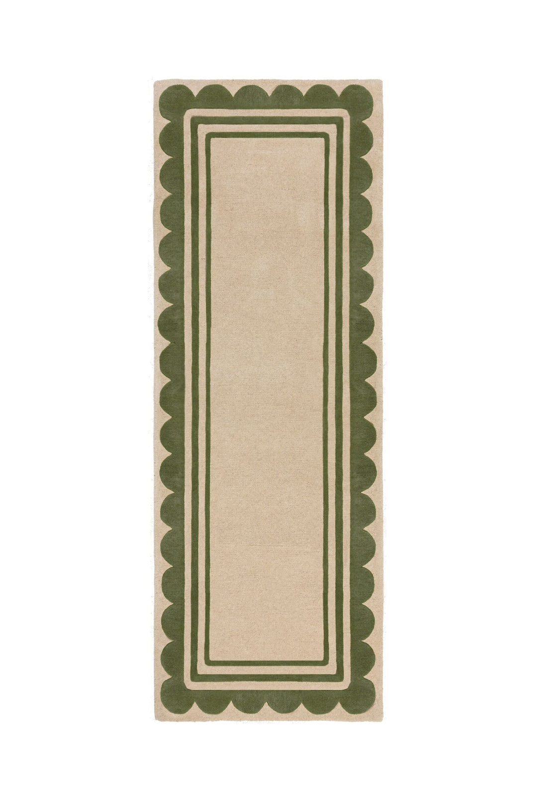 tapis couloir laine lois scallop vert #couleur_vert