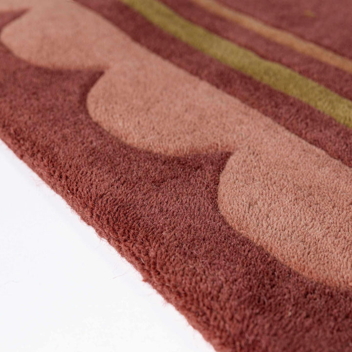 Tapis en laine à bordure festonné LOIS