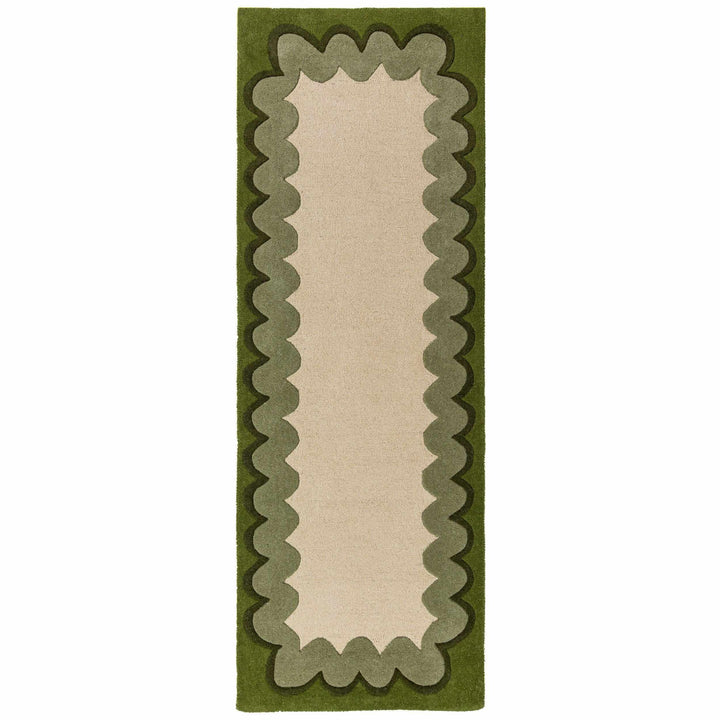 tapis couloir laine wiggle wool vert olive 