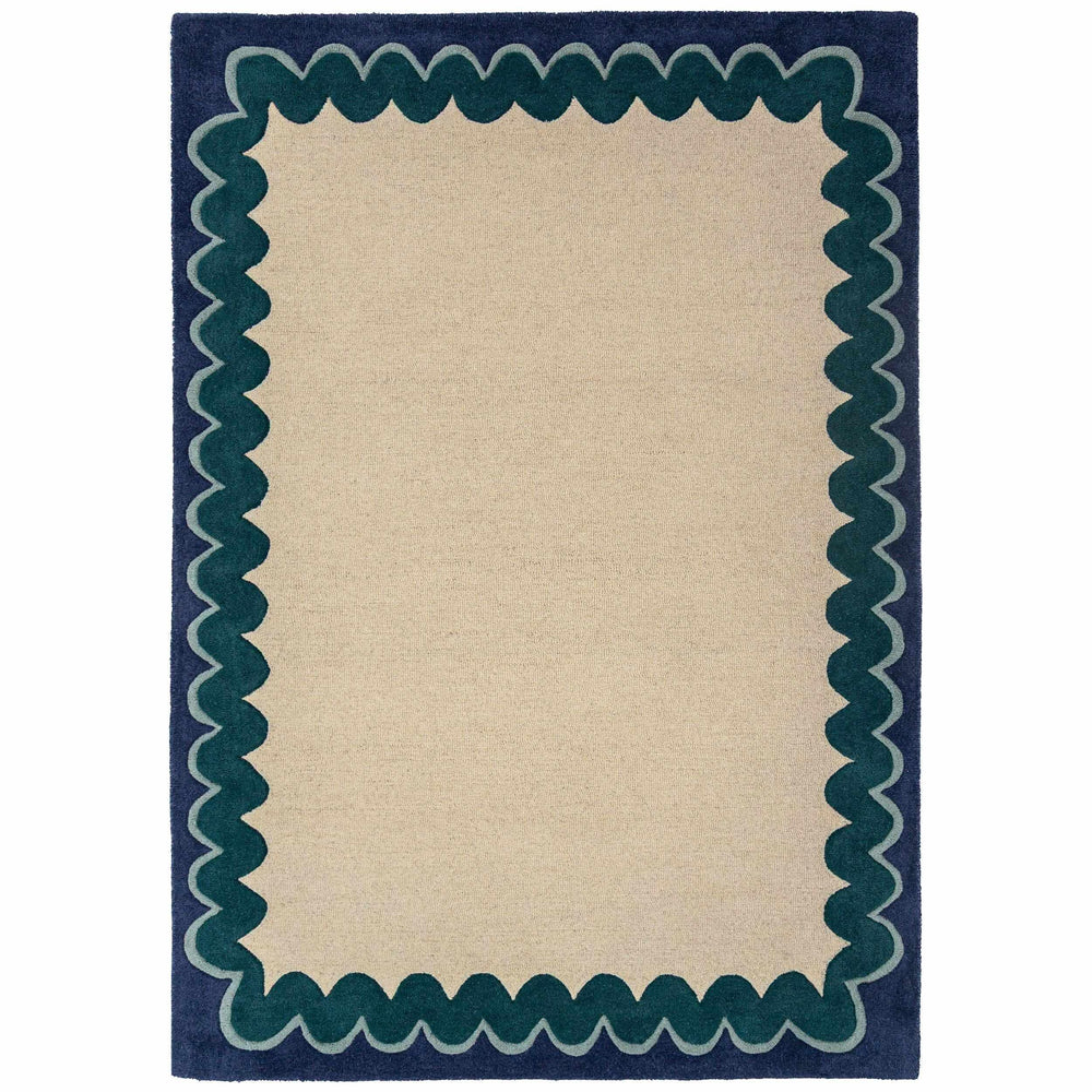 tapis salon laine wiggle wool sarcelle #couleur_sarcelle