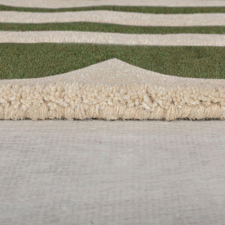 tapis rond laine lois vert detail 